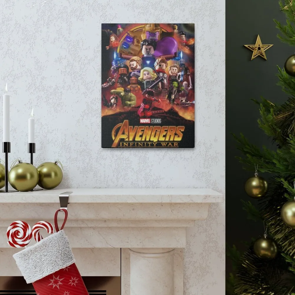 MOC  Compatible  Avengers Infinity War  Movie Wall Art Canvas Art With Backing.