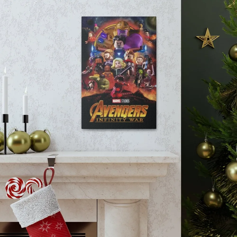 MOC  Compatible  Avengers Infinity War  Movie Wall Art Canvas Art With Backing.