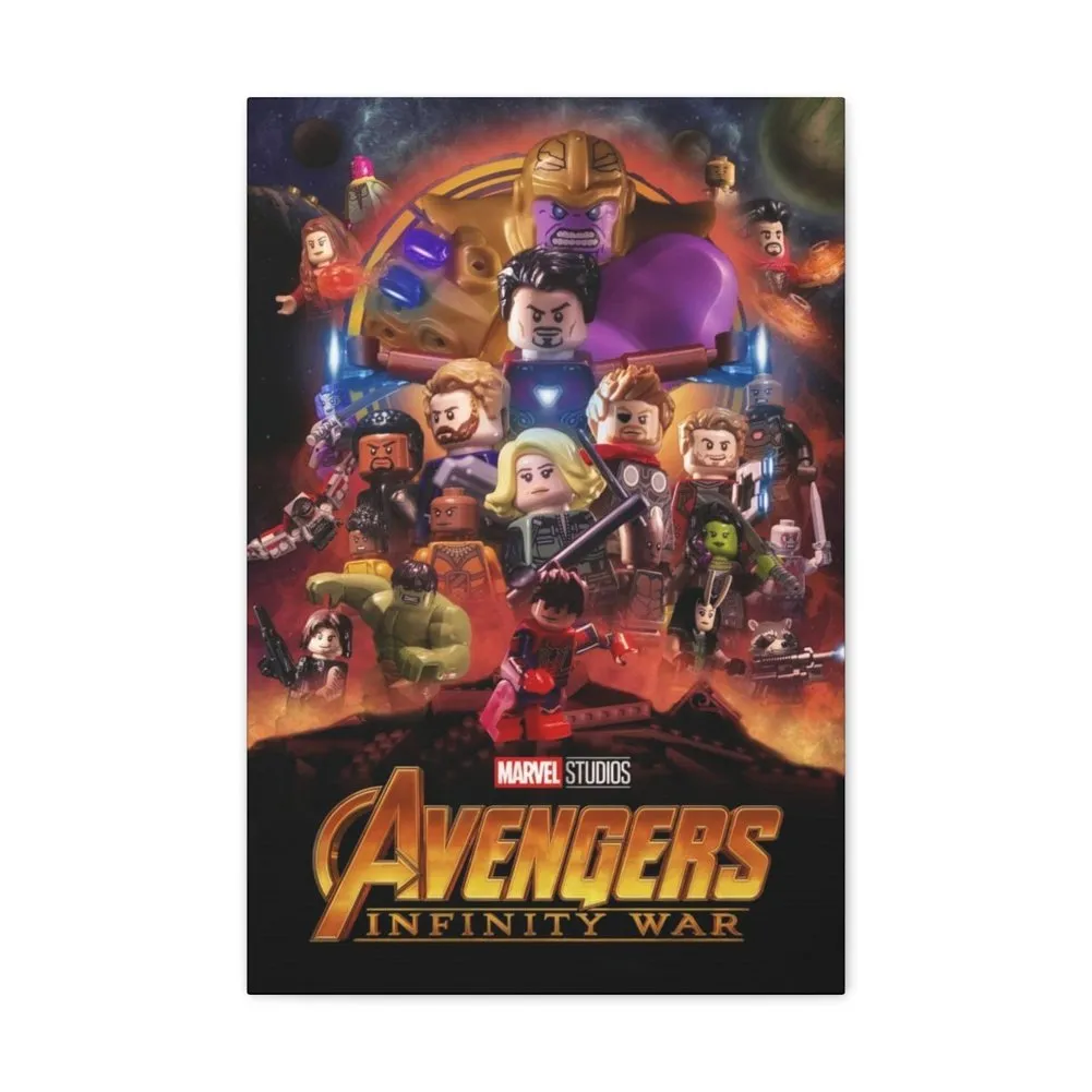 MOC  Compatible  Avengers Infinity War  Movie Wall Art Canvas Art With Backing.