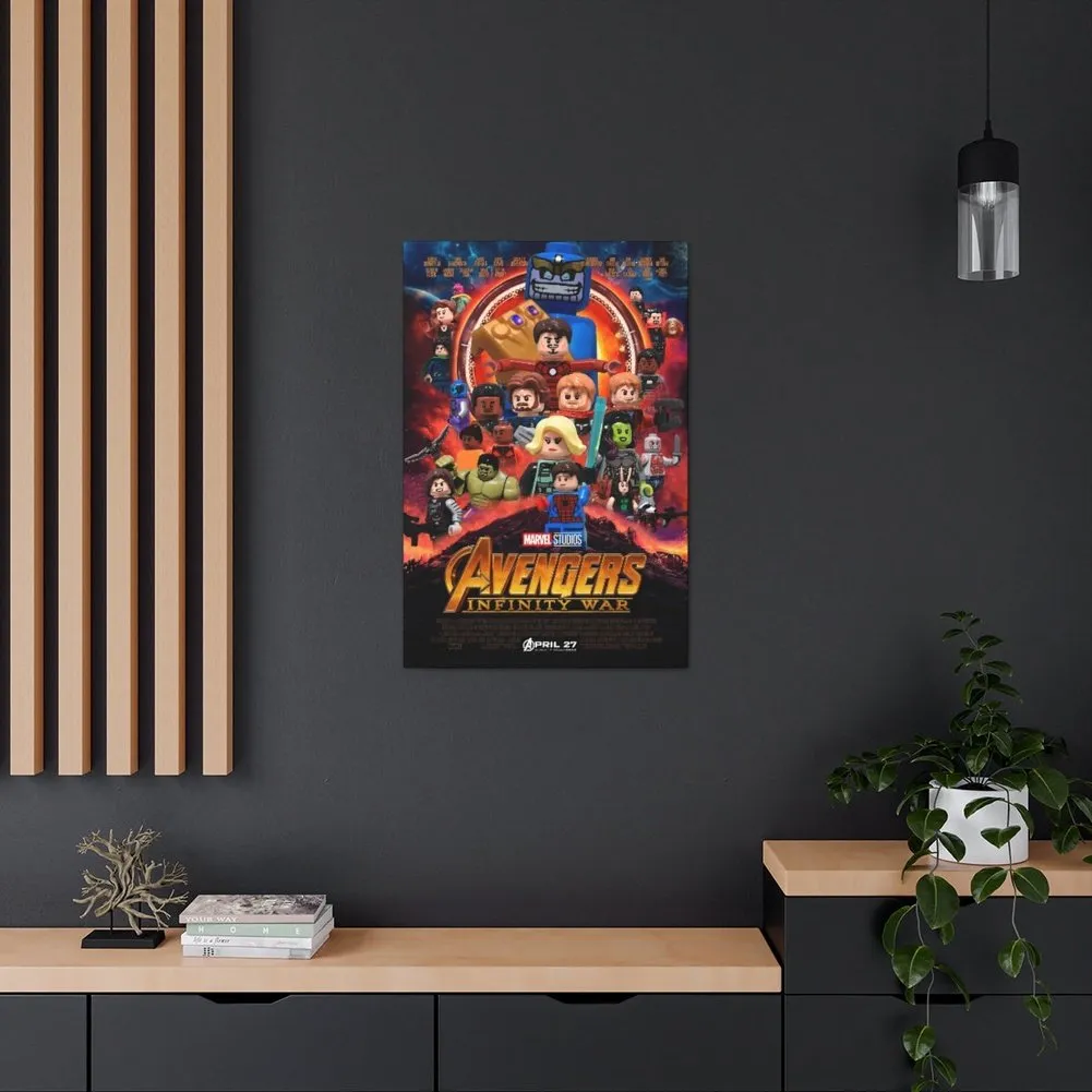 MOC  Compatible  Avengers Infinity Wars  Movie Wall Art Canvas Art With Backing.