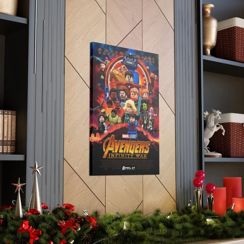 MOC  Compatible  Avengers Infinity Wars  Movie Wall Art Canvas Art With Backing.