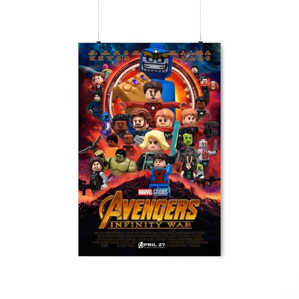 MOC  Compatible  Avengers Infinity Wars  Movie Wall Art POSTER ONLY