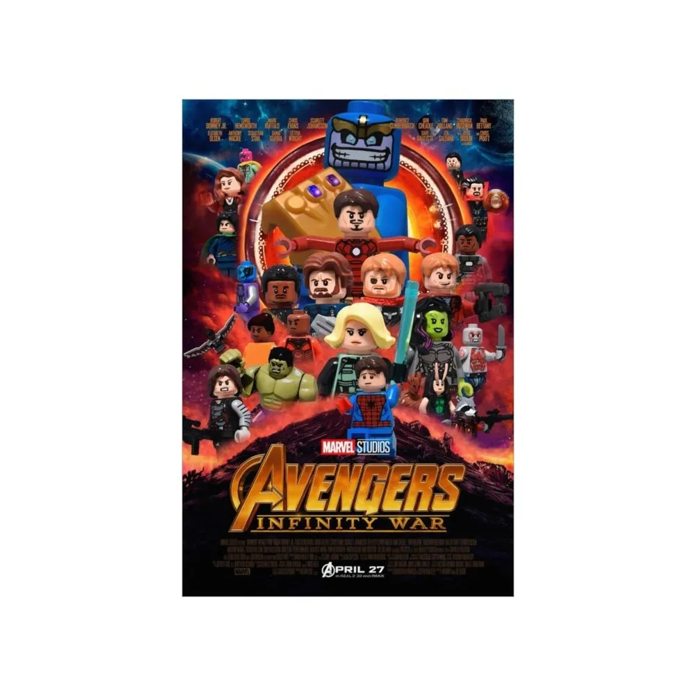 MOC  Compatible  Avengers Infinity Wars  Movie Wall Art POSTER ONLY