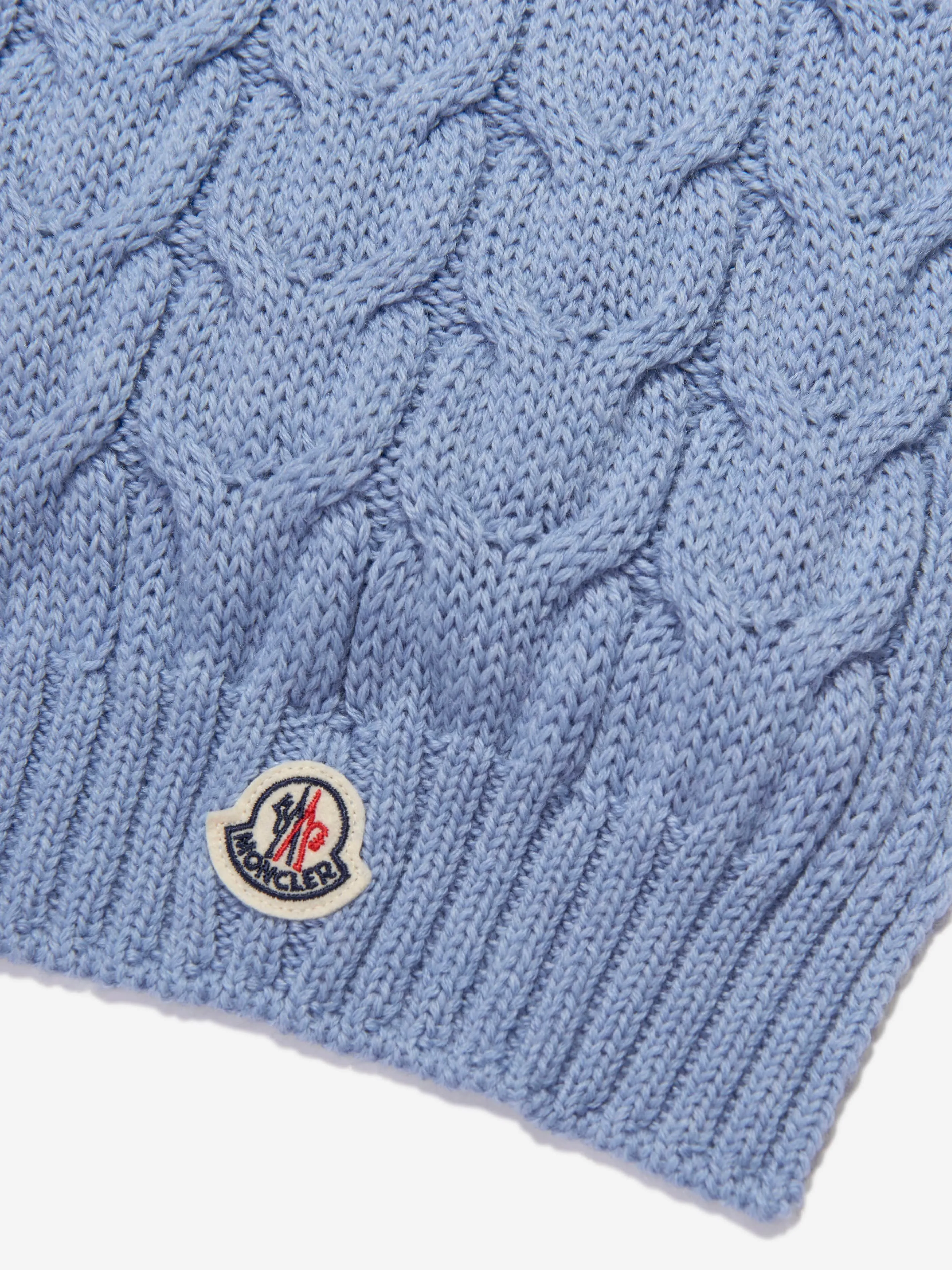 Moncler Enfant Boys Wool Knitted Logo Scarf