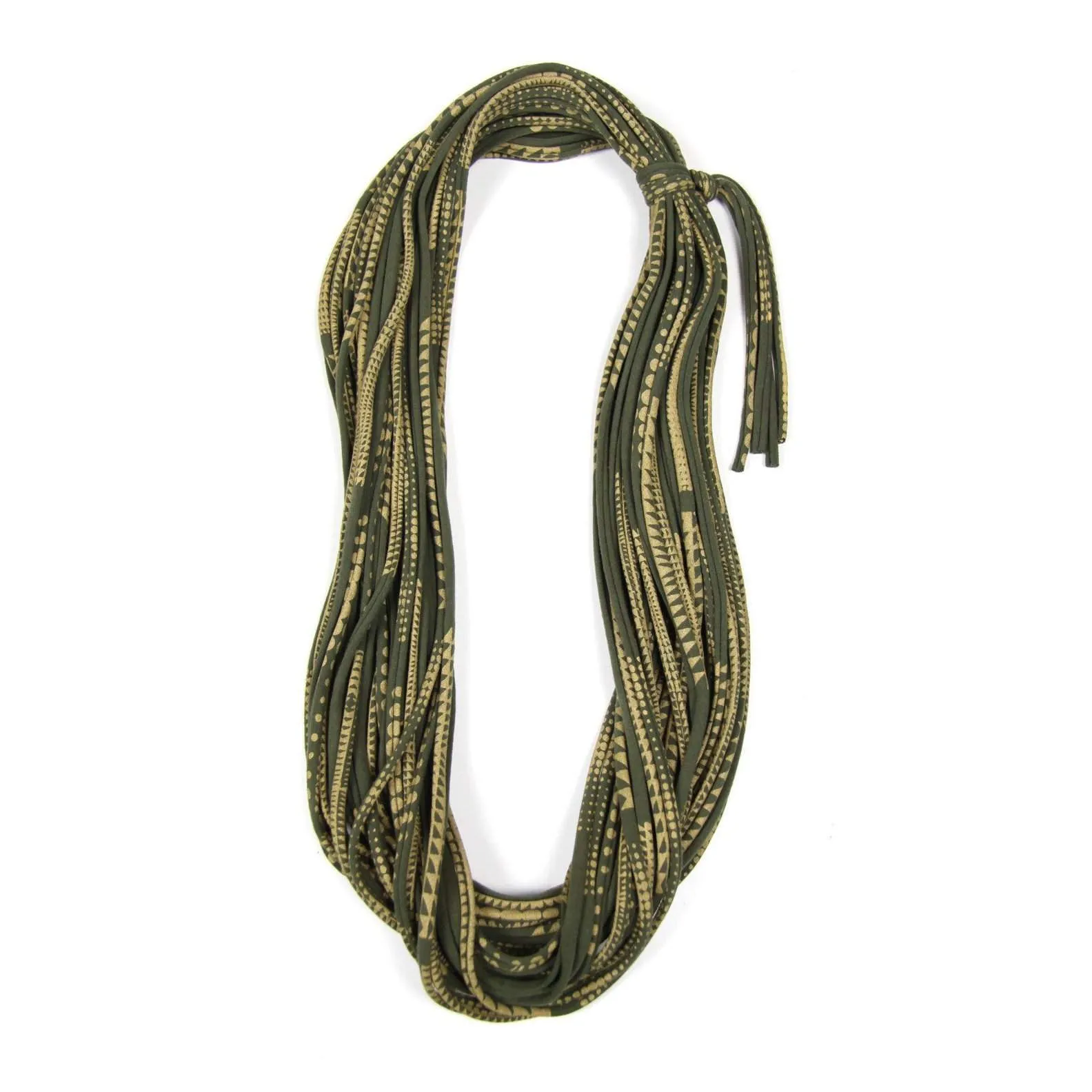 Necklush Cowl Scarf / Green & Gold / Unisex