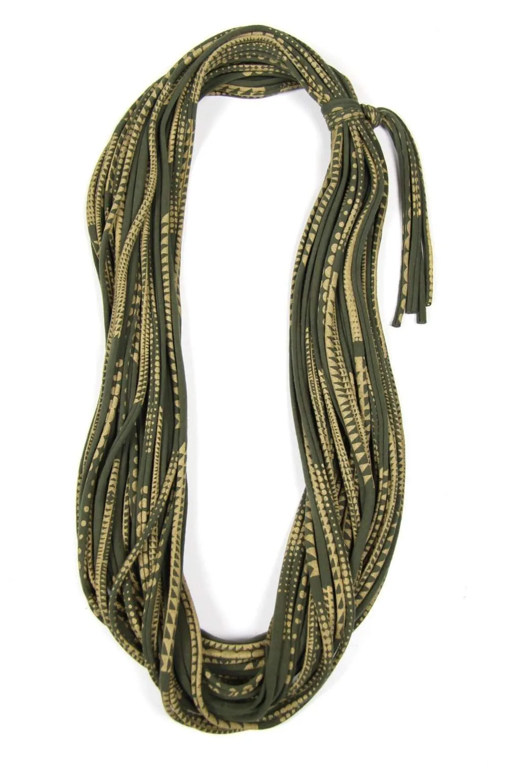 Necklush Cowl Scarf / Green & Gold / Unisex