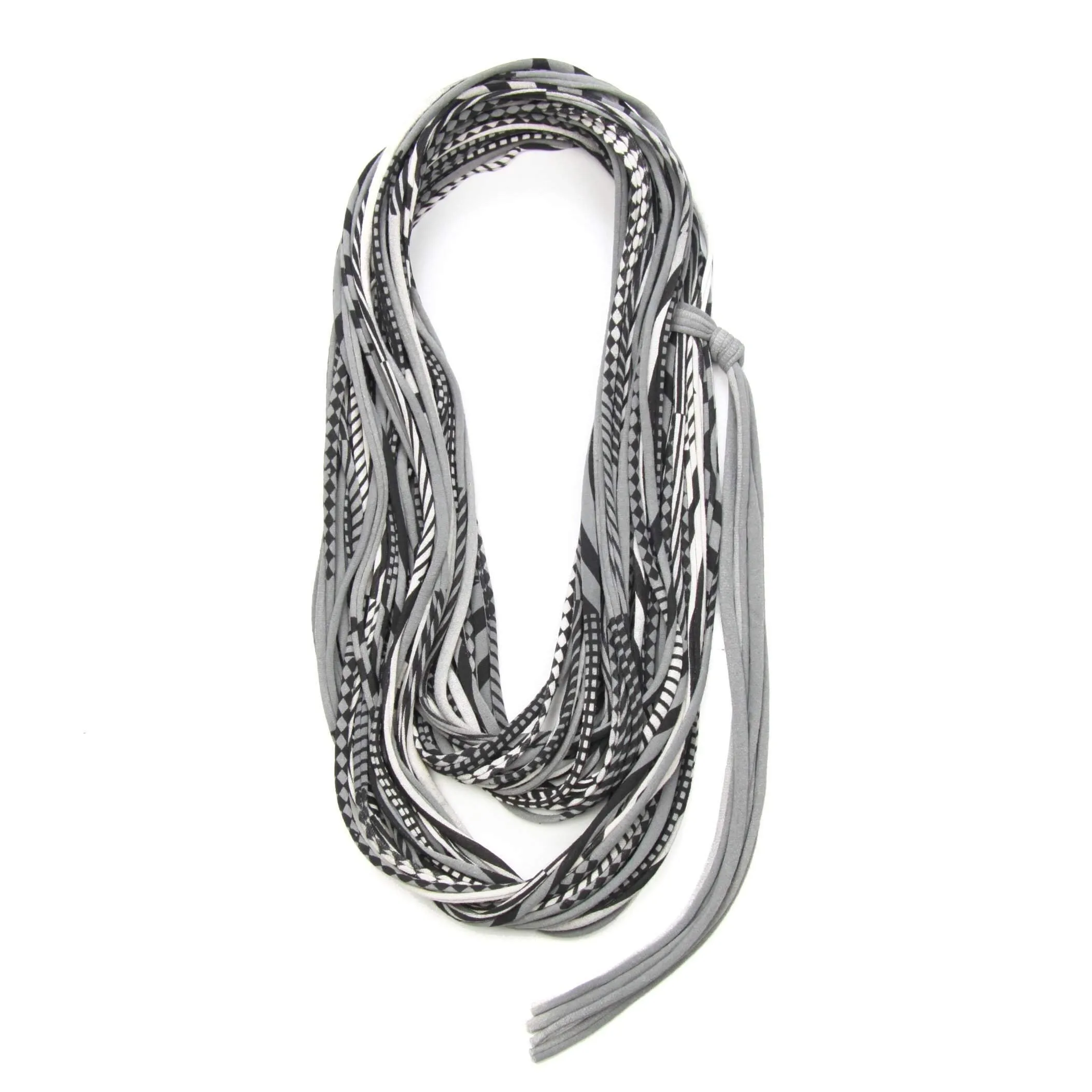 Necklush Infinity Scarf / Gray & Black / Unisex