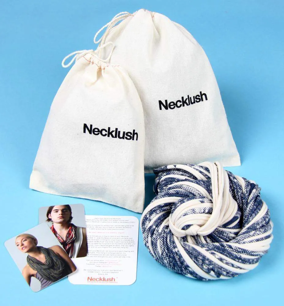 Necklush Infinity Scarf / Striped Cream White / Unisex