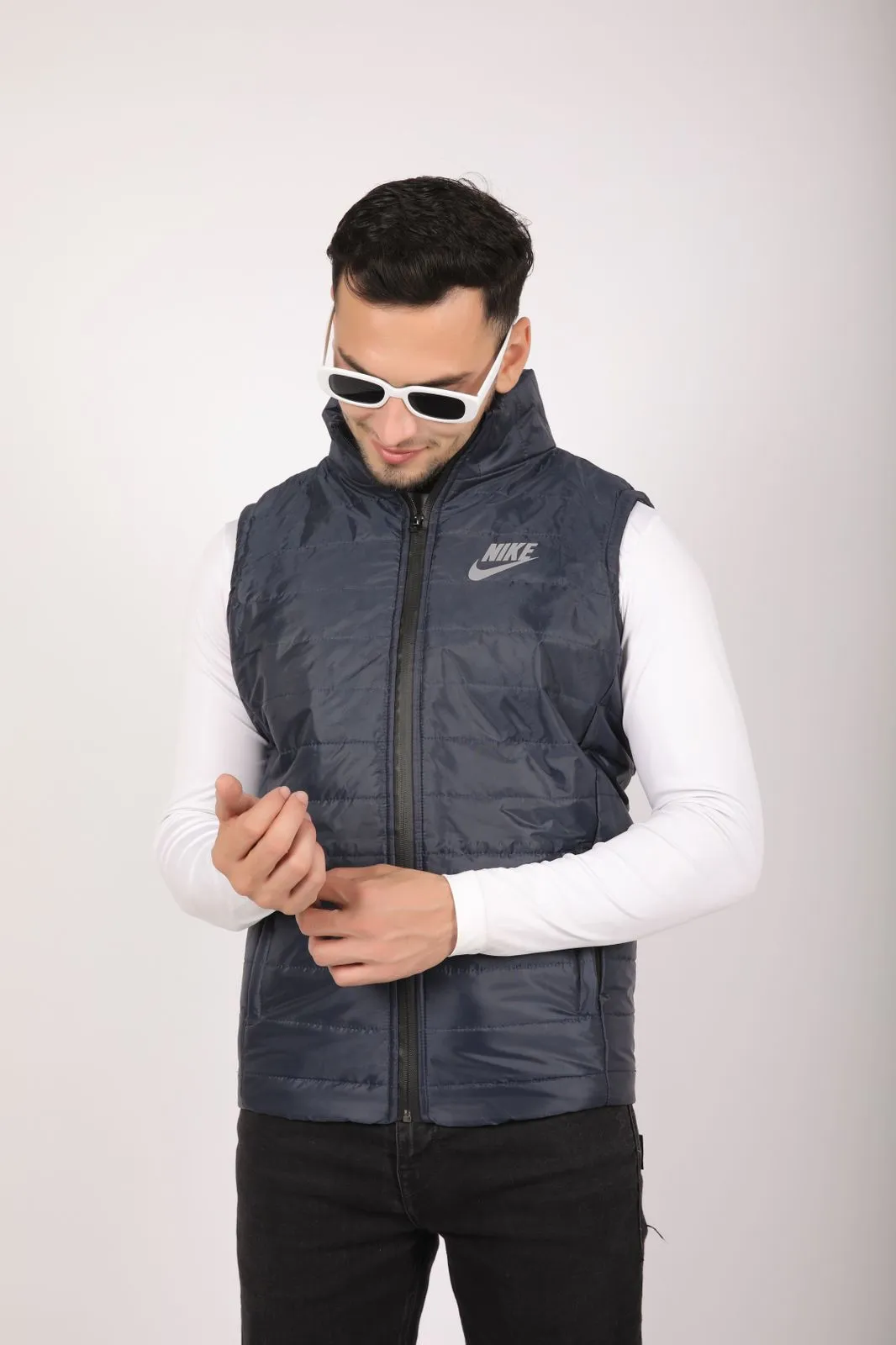 NIK Half Sleeves Jacket - NAVY