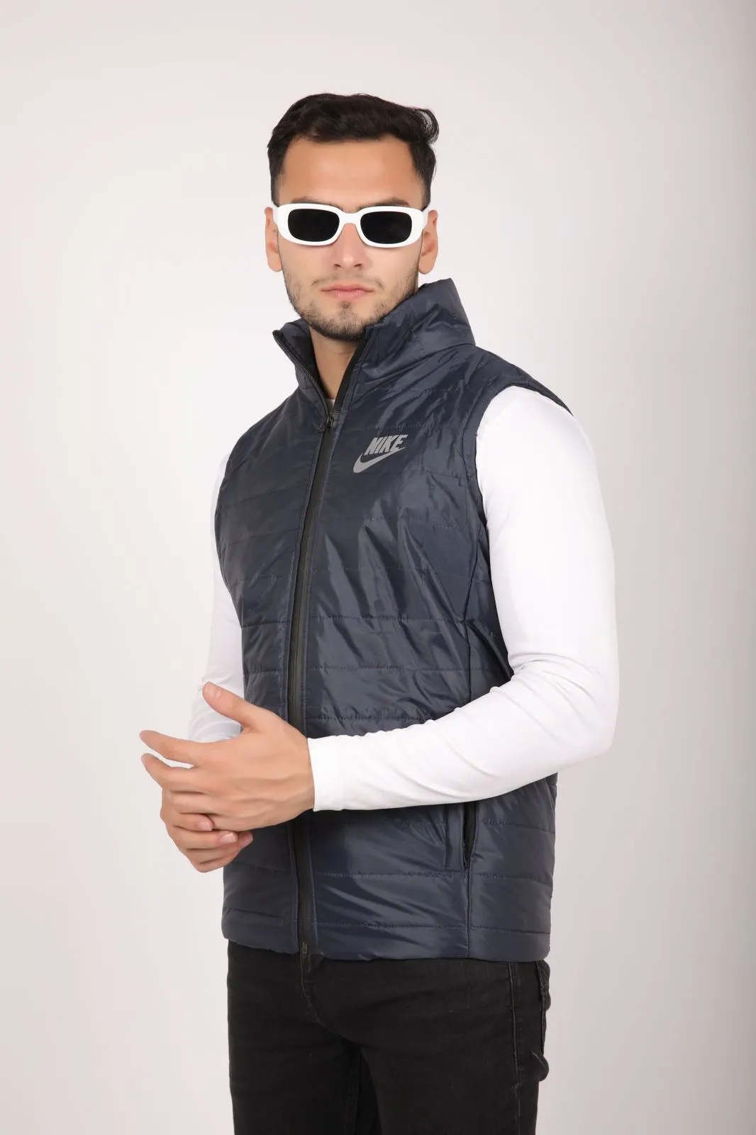 NIK Half Sleeves Jacket - NAVY