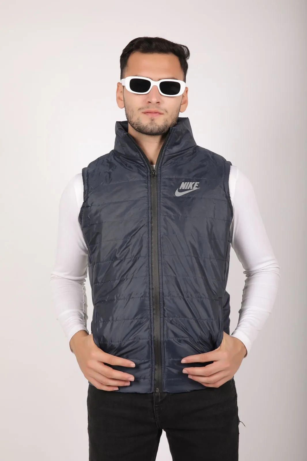 NIK Half Sleeves Jacket - NAVY