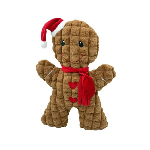 Petlou Gingerbread Man Plush Dog Toy