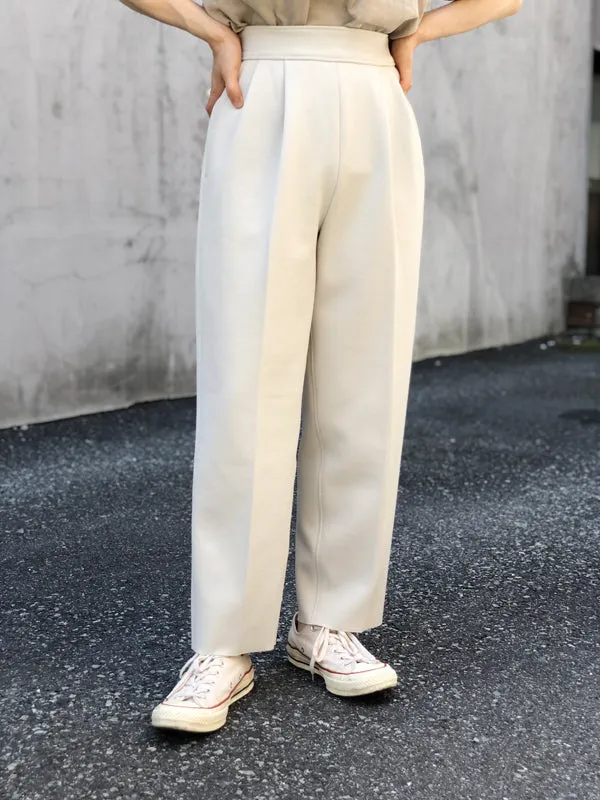 PHEENY/AMUNZEN HIGH WAIST TAPERED PANTS(ECRU)