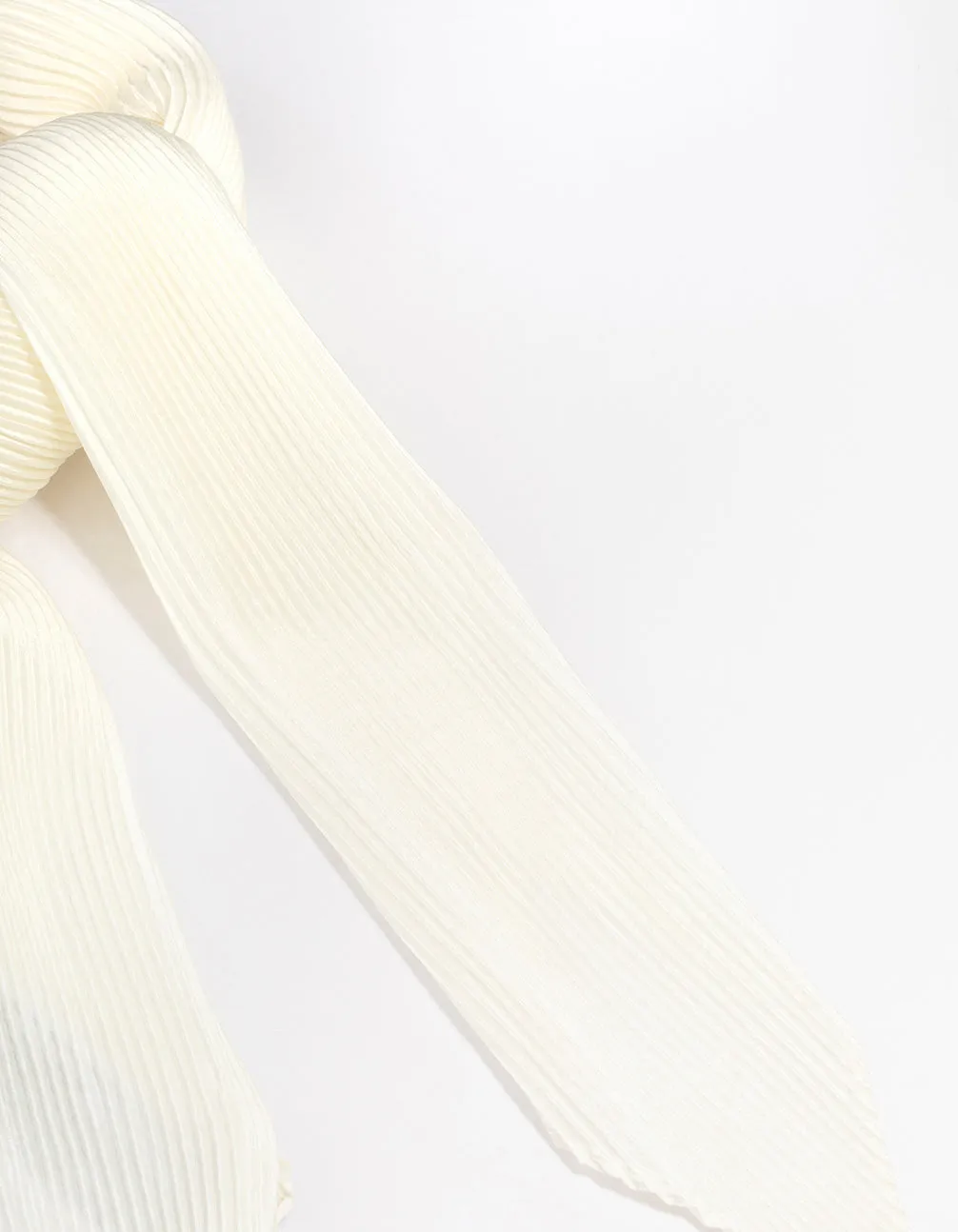 Pleated Satin Fabric Scarf