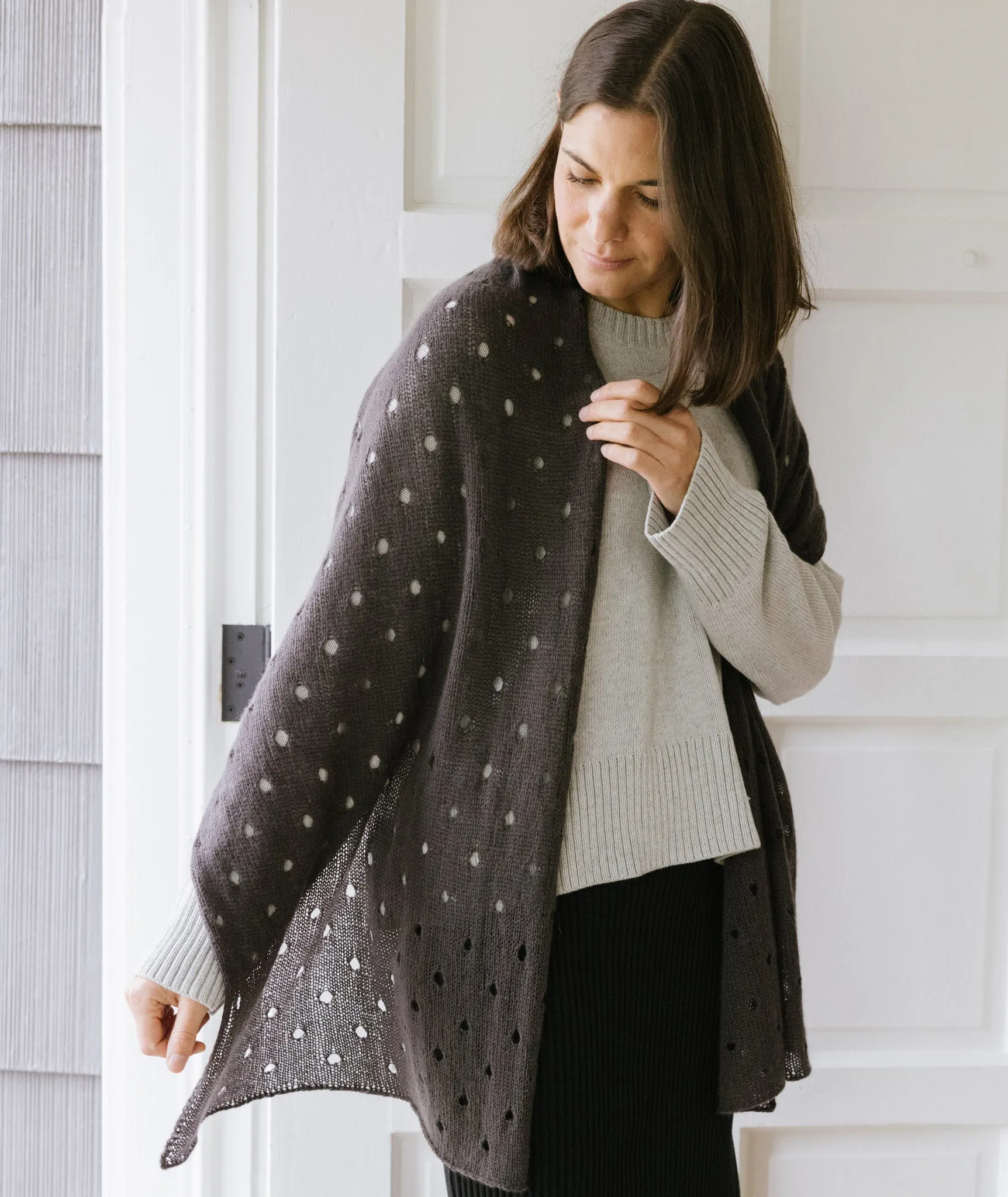 Polka Dot Scarf Using mYak Cashmere Lace