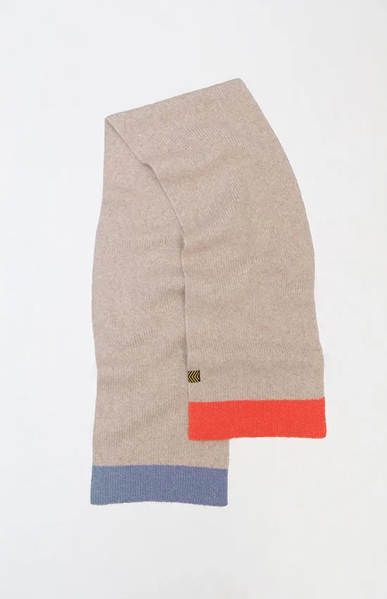 PRE ORDER: Alpaca Wool Scarf "Trio Colore" - Cream