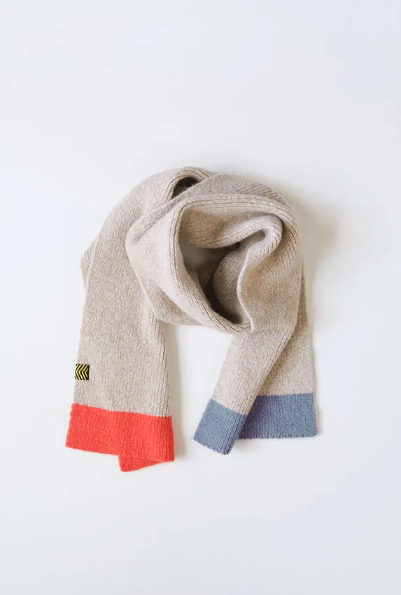 PRE ORDER: Alpaca Wool Scarf "Trio Colore" - Cream