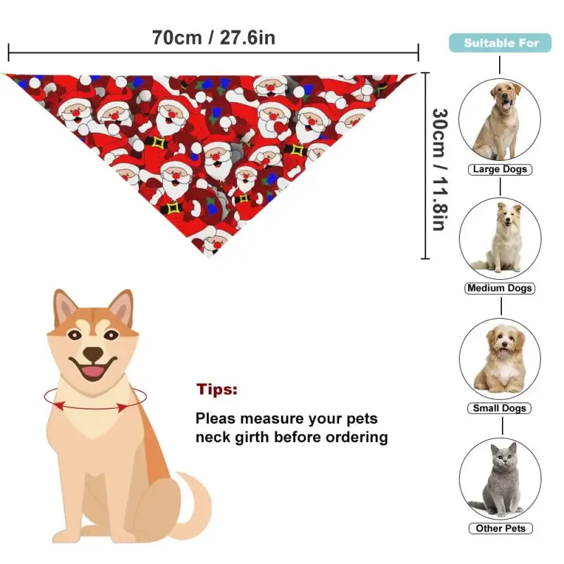 Premium Christmas Santa Bandana for Cats and Dogs