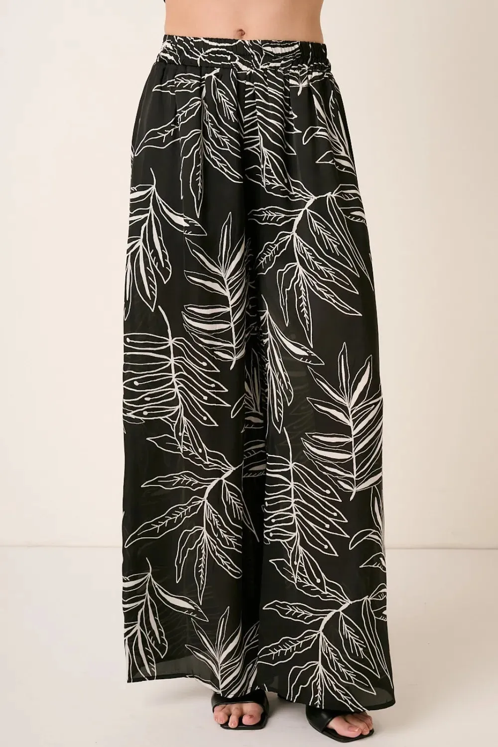 Printed Wide Leg Pants