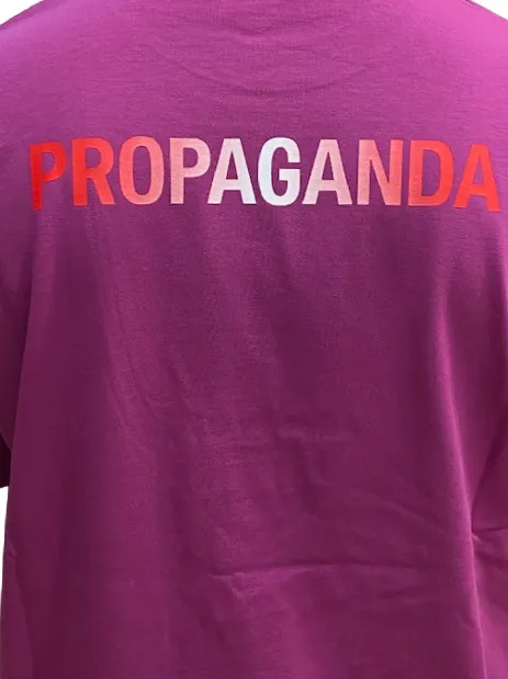 Propaganda maglietta manica corta da uomo con logo Gradient 23SSPRTS679 viola