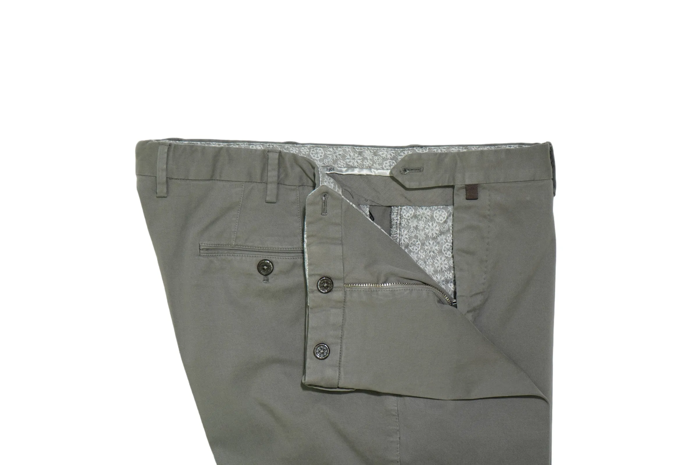 PT01 - Olive Mid-Rise Cotton Chinos 54