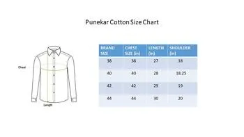 Punekar Cotton Blue Color Printed Pure Cotton Handmade Formal Shirt for Men's.