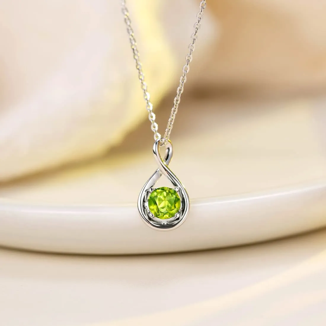 "Birthstone" August Gemstone Sterling Silver Necklace