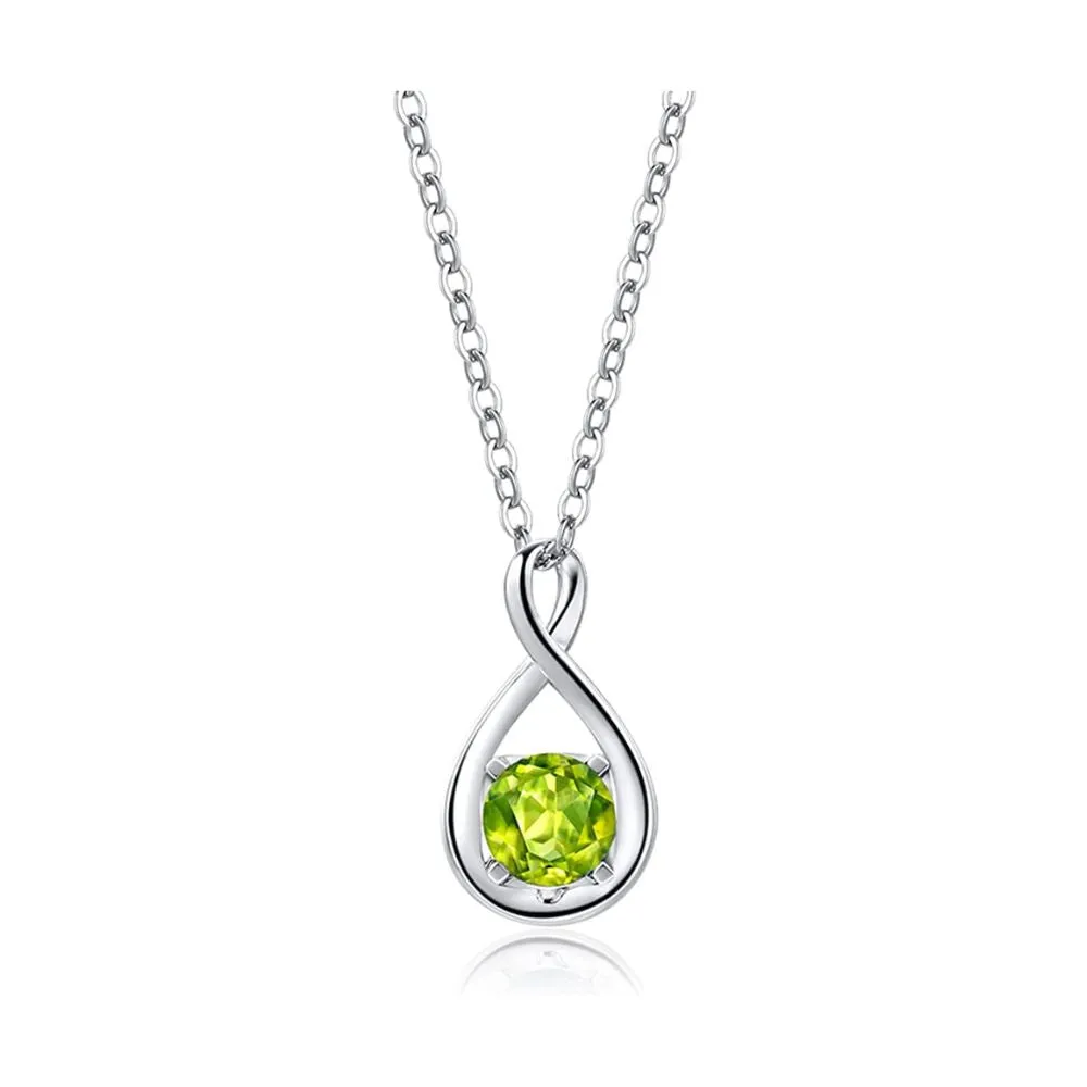 "Birthstone" August Gemstone Sterling Silver Necklace