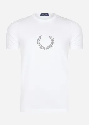 Reflective laurel wreath t-shirt - white