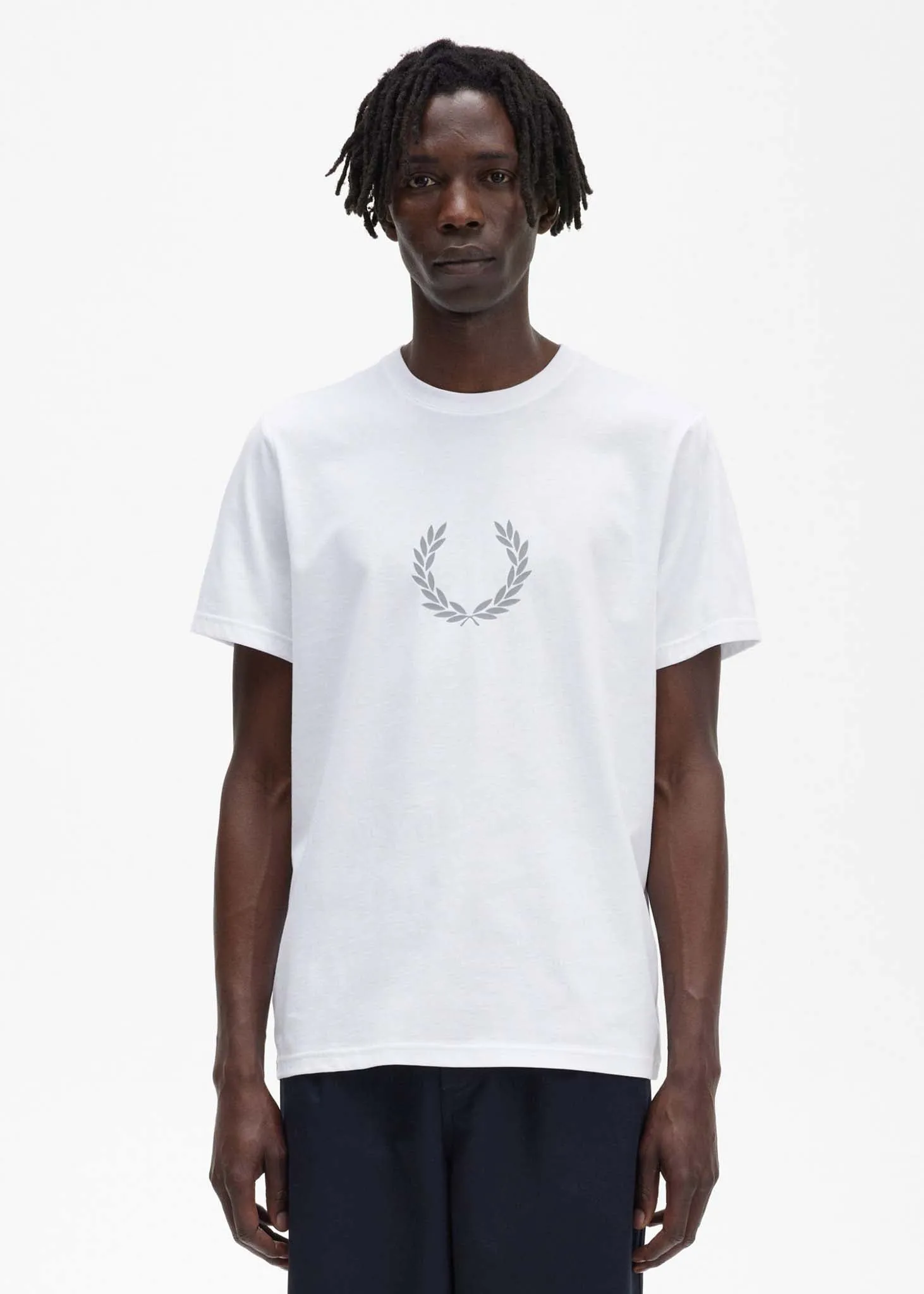 Reflective laurel wreath t-shirt - white