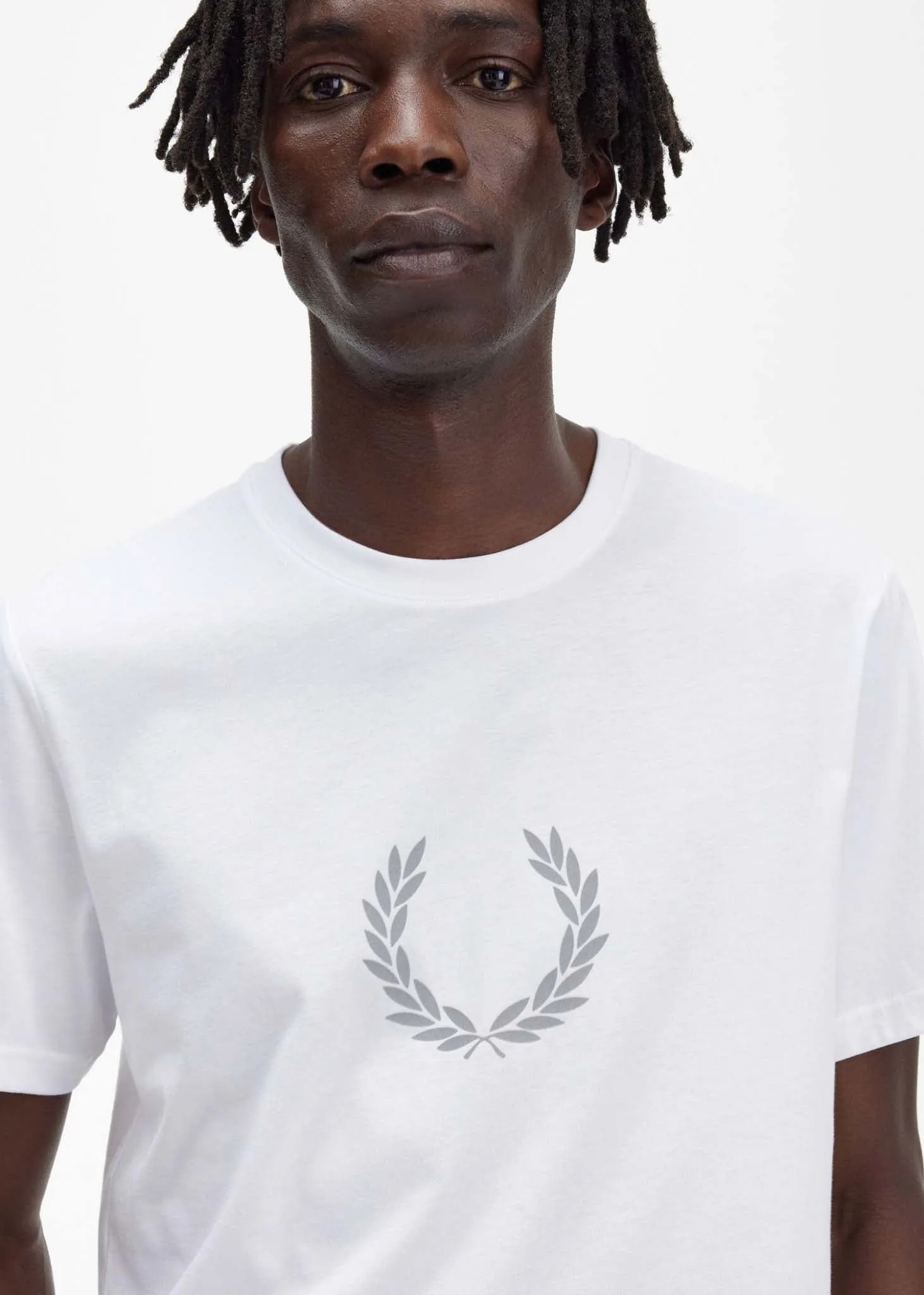 Reflective laurel wreath t-shirt - white