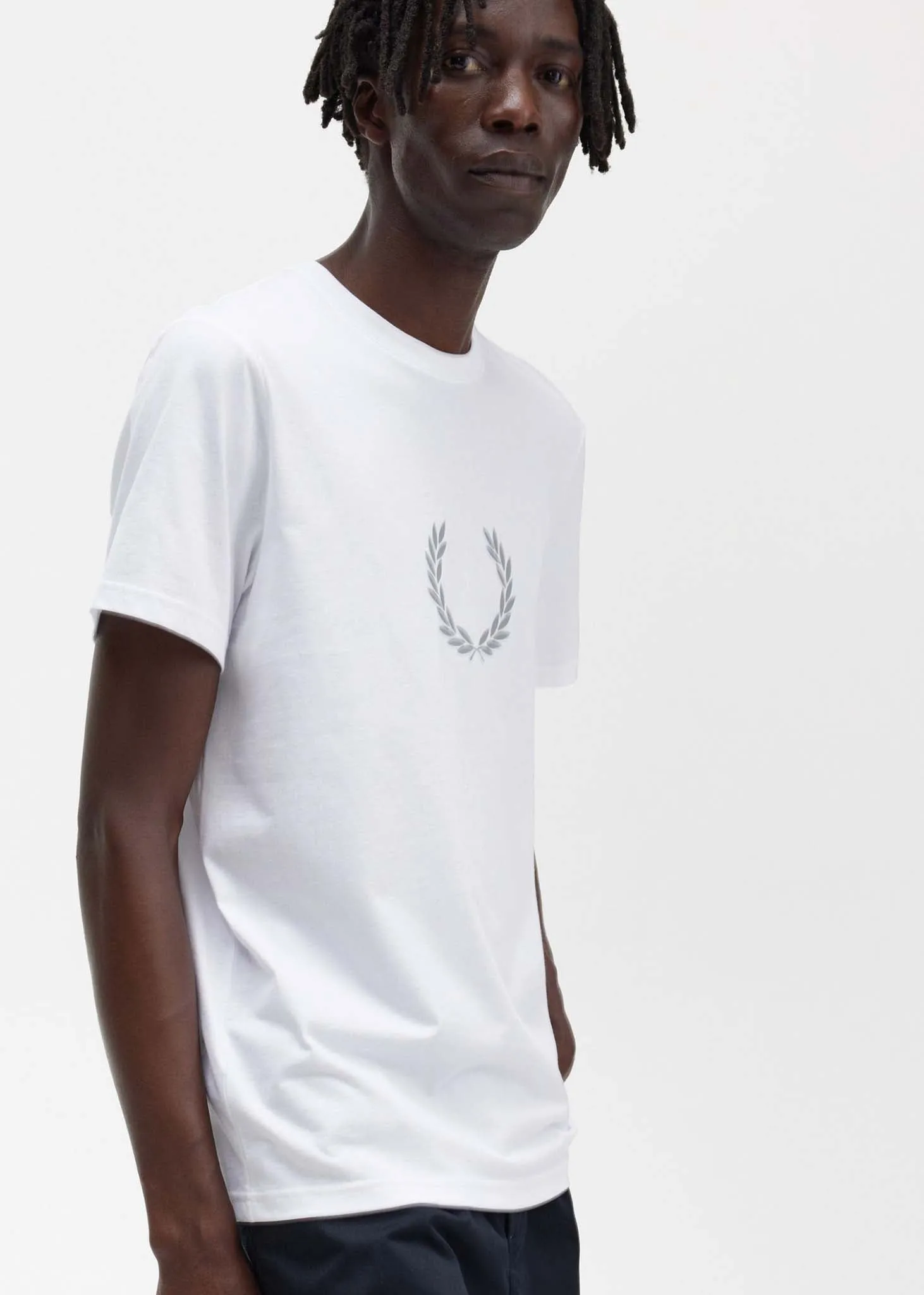 Reflective laurel wreath t-shirt - white