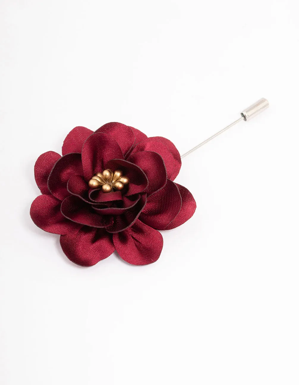 Rhodium Corsage Flower Scarf Pin