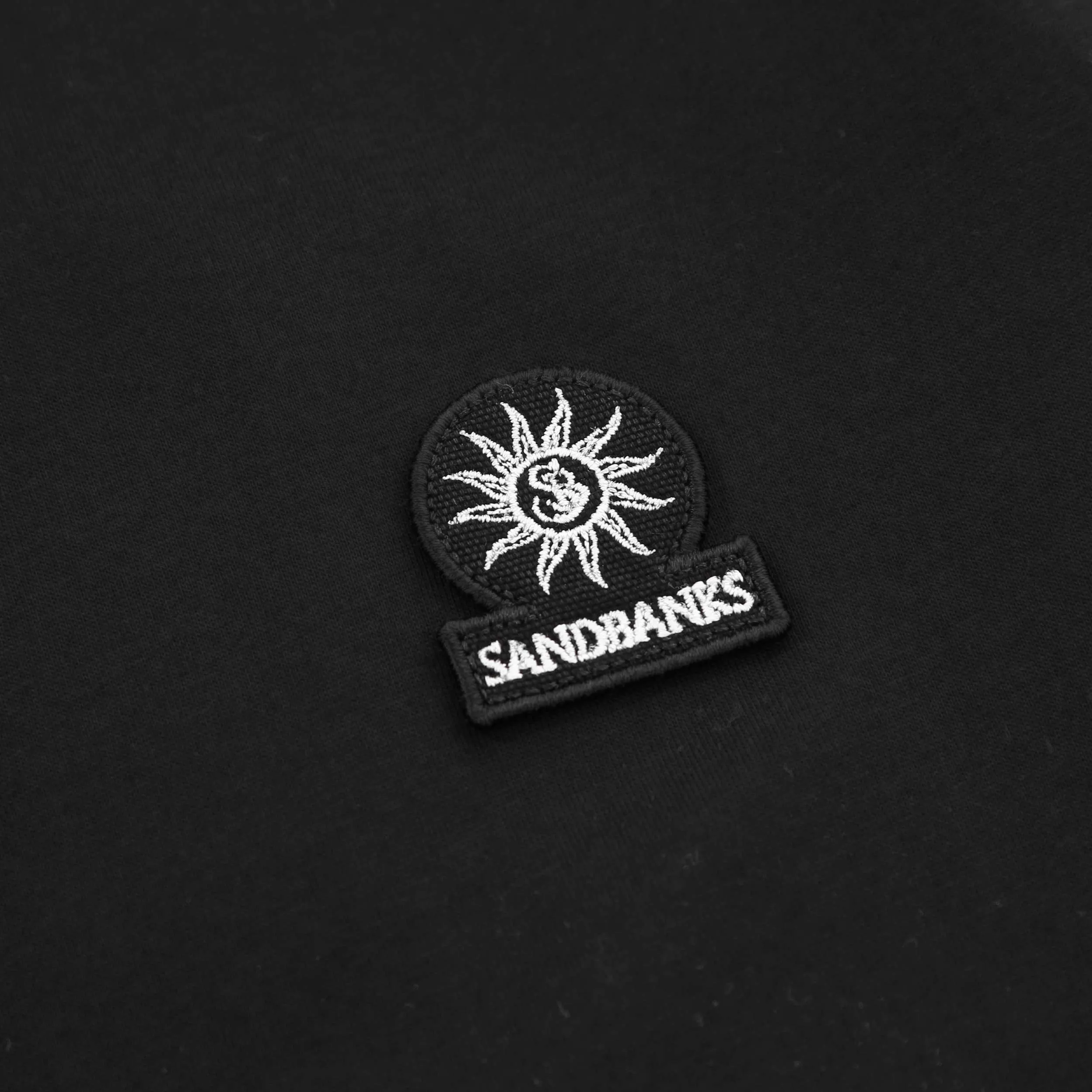 Sandbanks Badge Logo T Shirt in Black