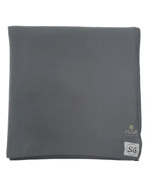 Scarf Bar Grey Premium Solid Square Scarf