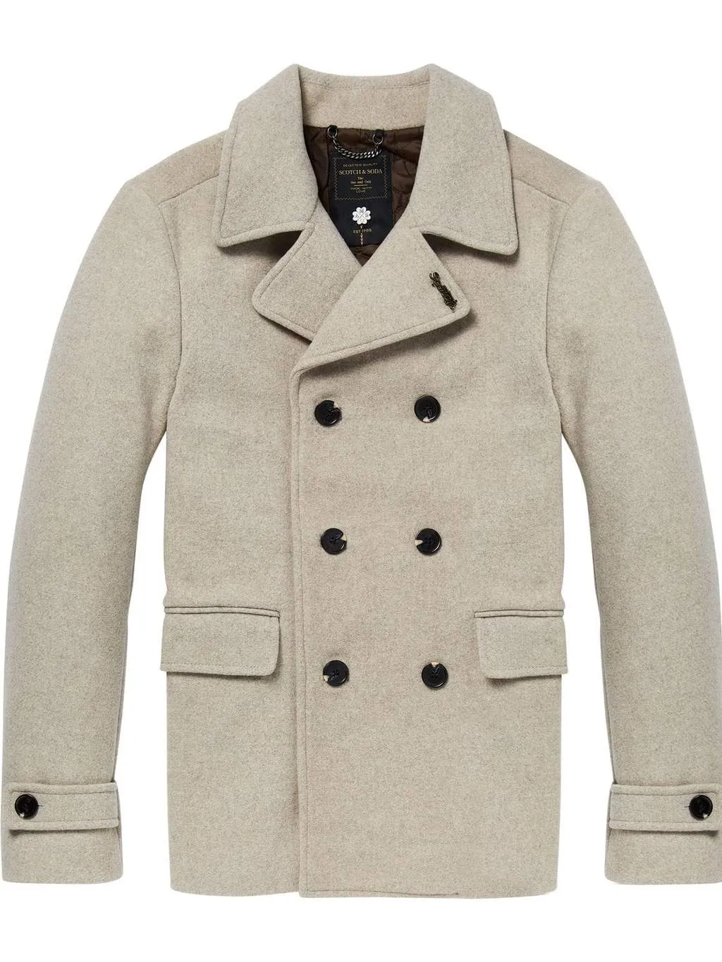 Scotch & Soda - Classic Pea Coat in Camel