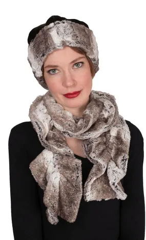 Scrunchy Scarf - Luxury Faux Fur in Birch