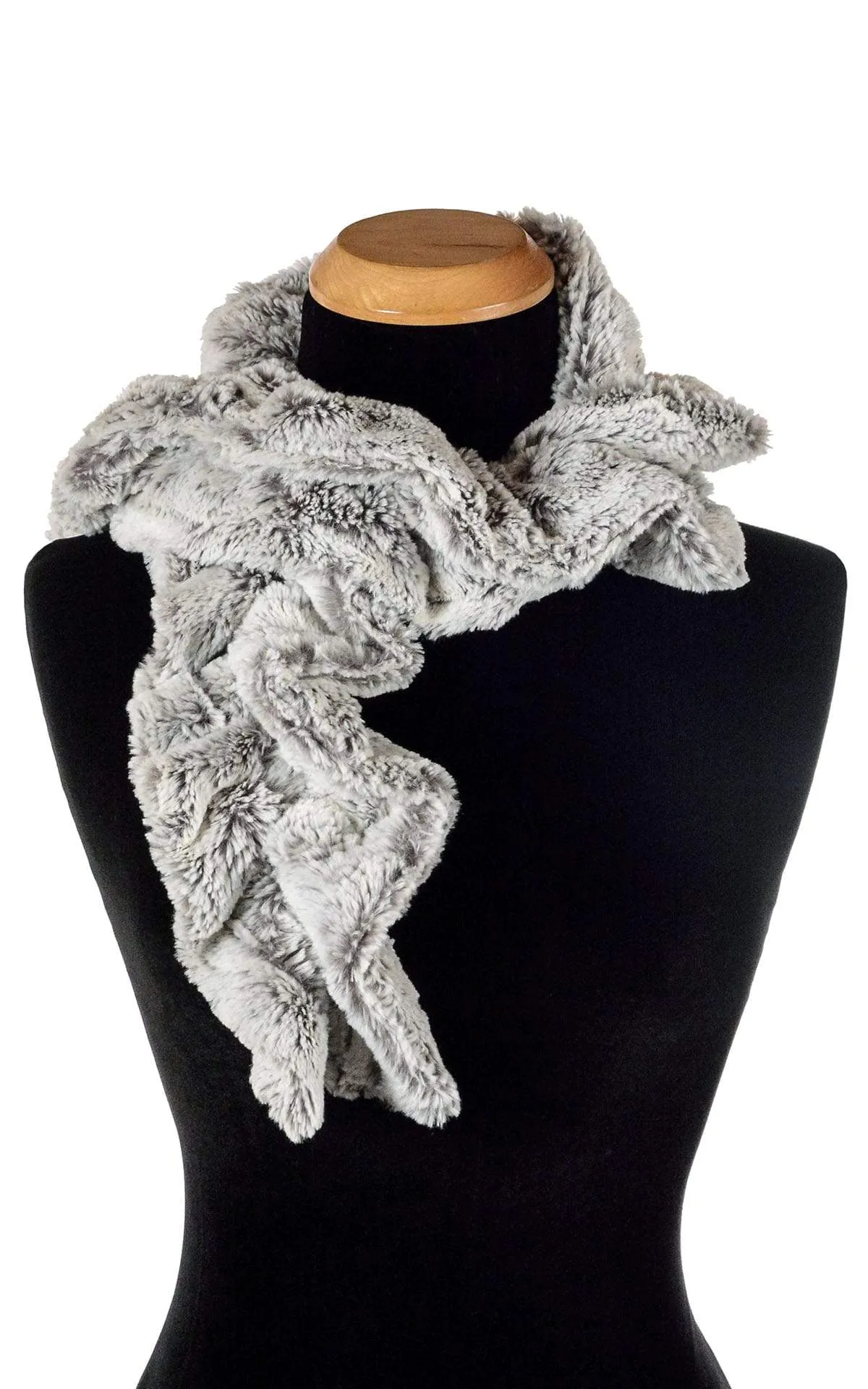 Scrunchy Scarf - Luxury Faux Fur in Khaki