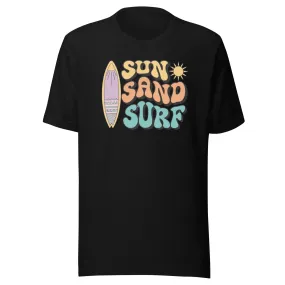 Seasonal T-Shirt Sun Sand And Surf Ultra Soft Cotton Unisex Crew Neck Top