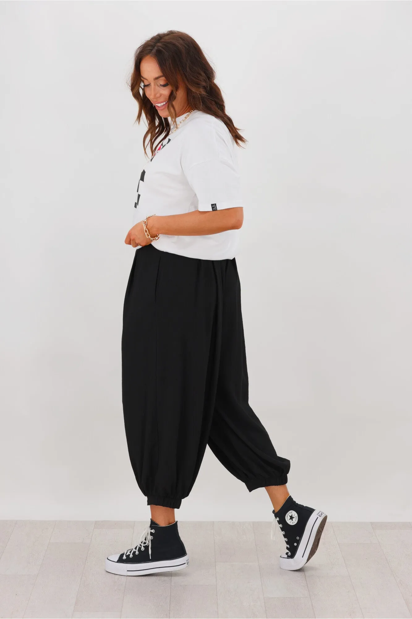 Shine On Label Kyoto Linen Look Harem Pant