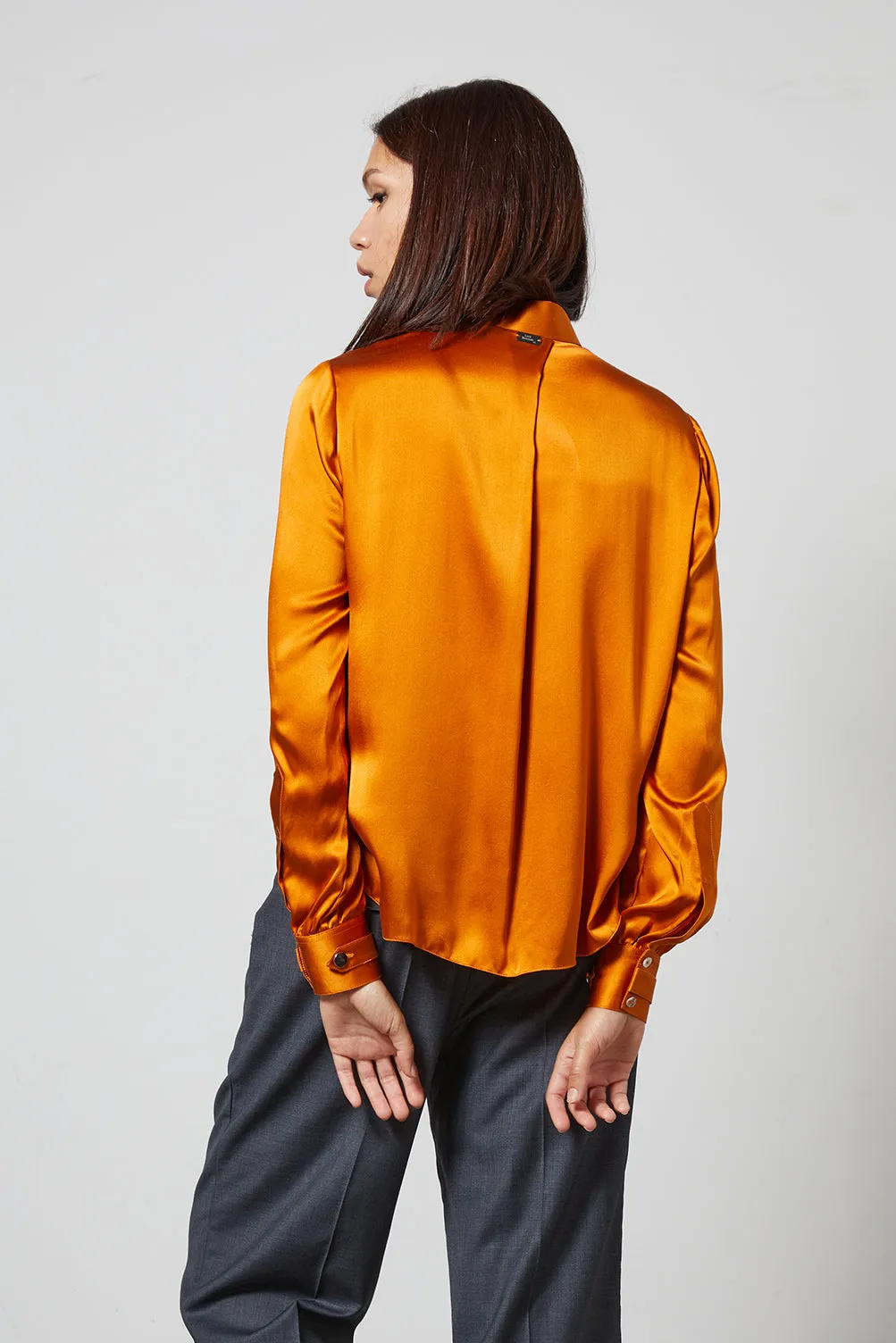 SKY B ochre - silk blouse