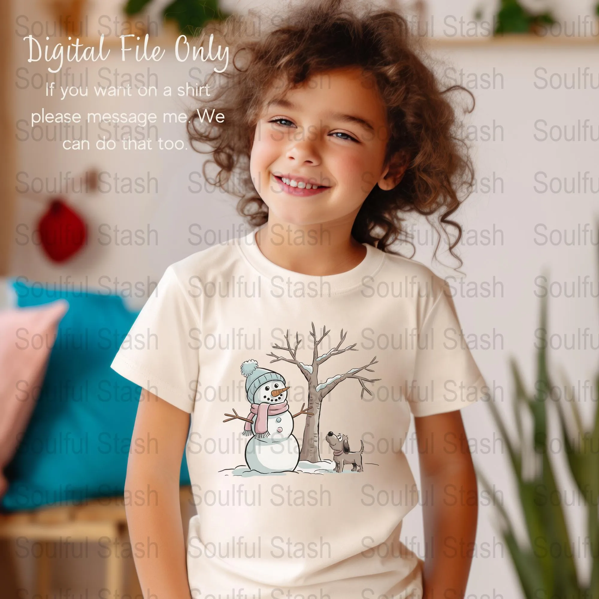 Snowman and Dog Winter Scene PNG Sublimation, Christmas Shirt Graphic, Cute Snowman with Dog Art, Mug Design, Holiday Digital Art