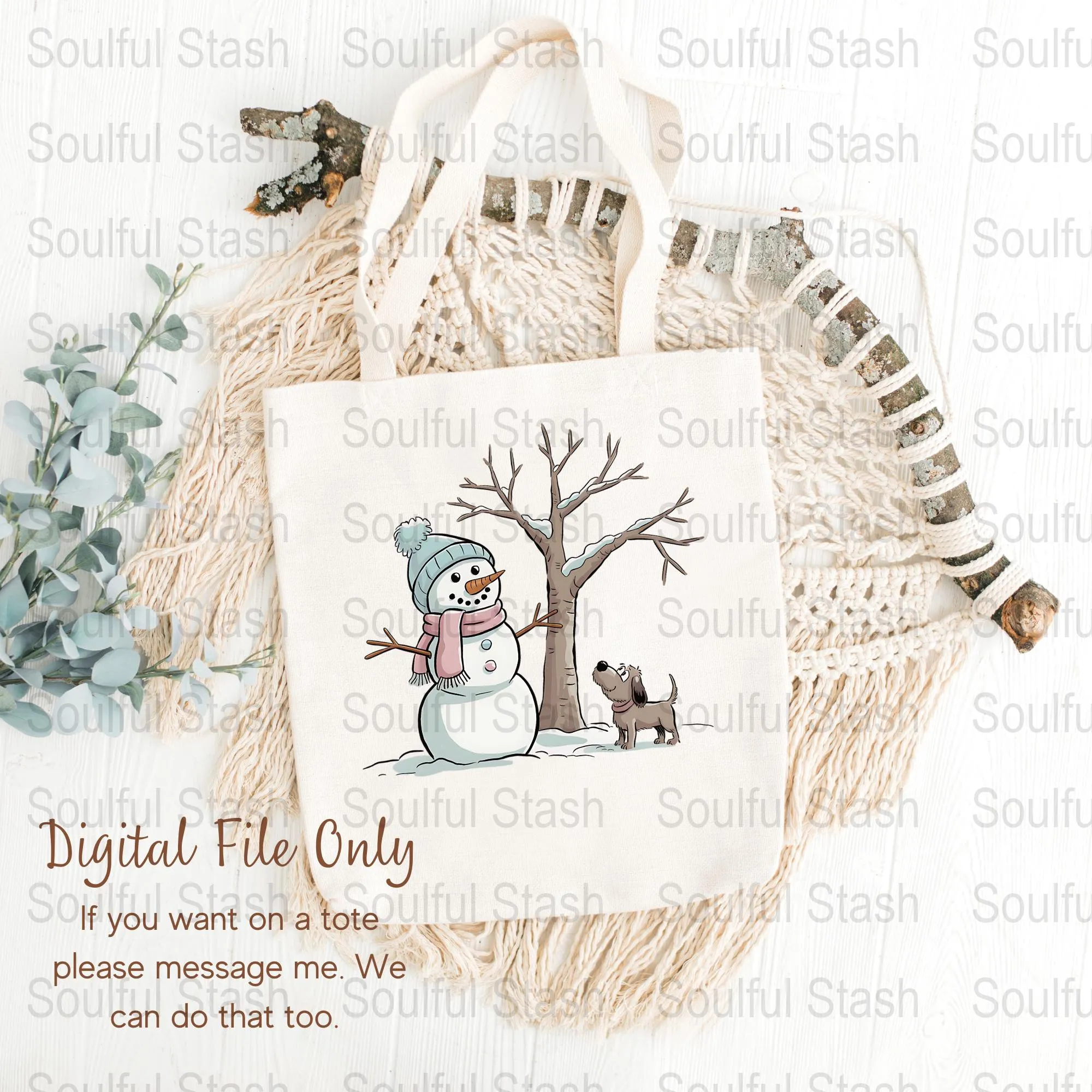 Snowman and Dog Winter Scene PNG Sublimation, Christmas Shirt Graphic, Cute Snowman with Dog Art, Mug Design, Holiday Digital Art