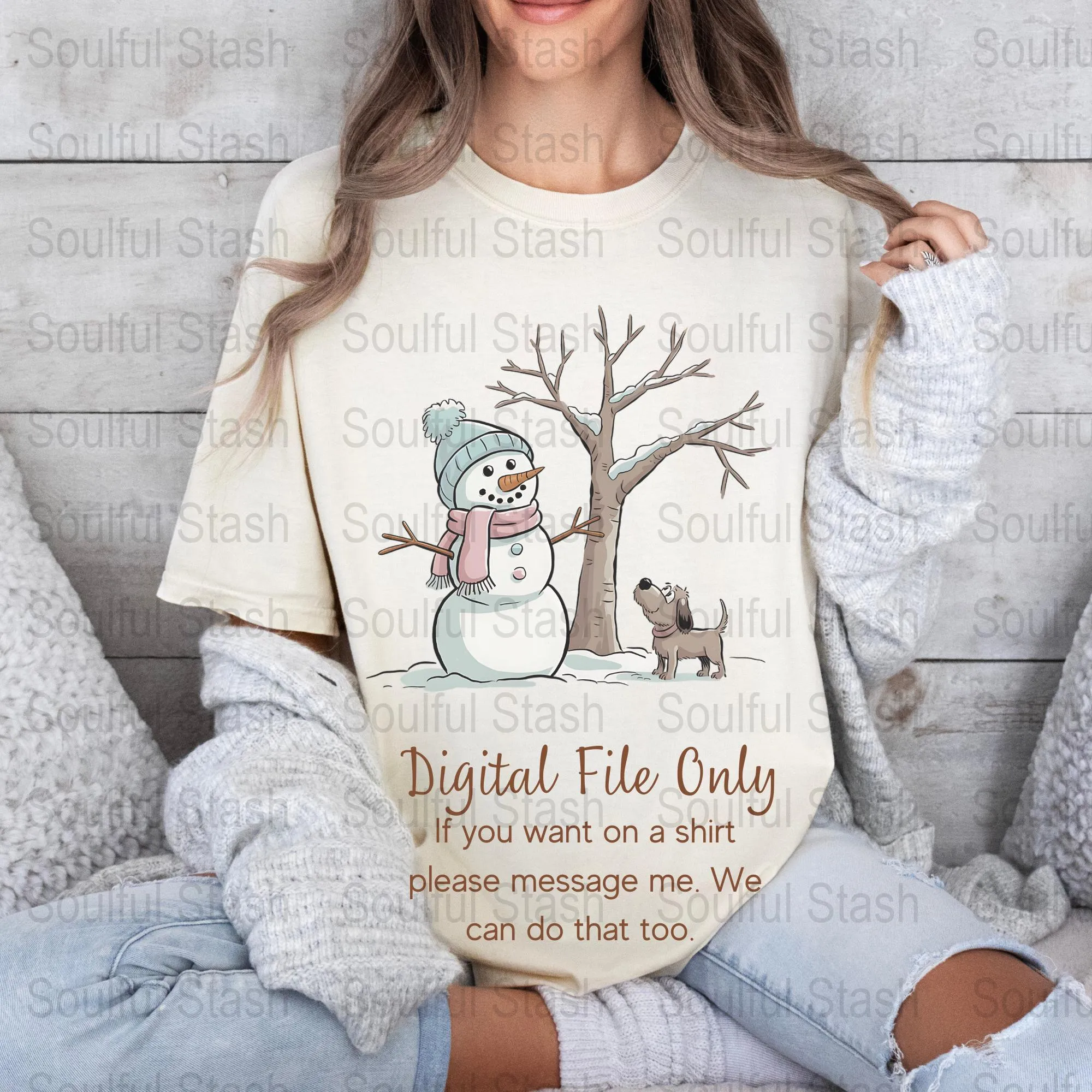 Snowman and Dog Winter Scene PNG Sublimation, Christmas Shirt Graphic, Cute Snowman with Dog Art, Mug Design, Holiday Digital Art