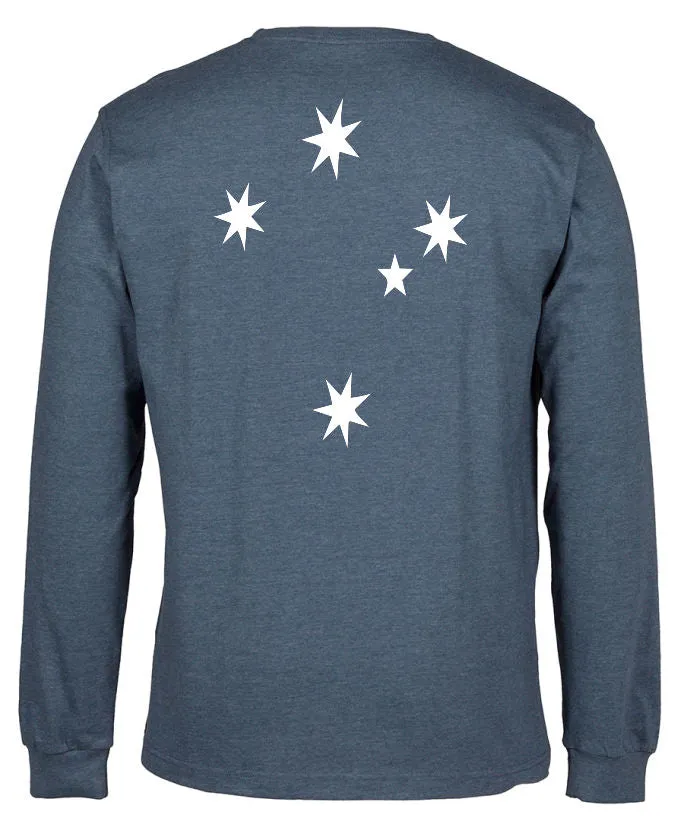 Southern Cross Longsleeve T-Shirt (Double Sided, Denim Marle)