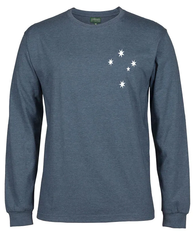 Southern Cross Longsleeve T-Shirt (Double Sided, Denim Marle)