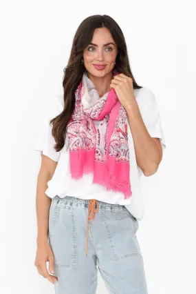 Suzuka Hot Pink Tree Scarf