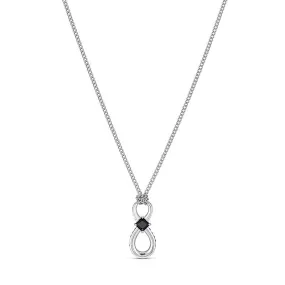 Swarovski Infinity Pendant, Black, Stainless steel 5528109