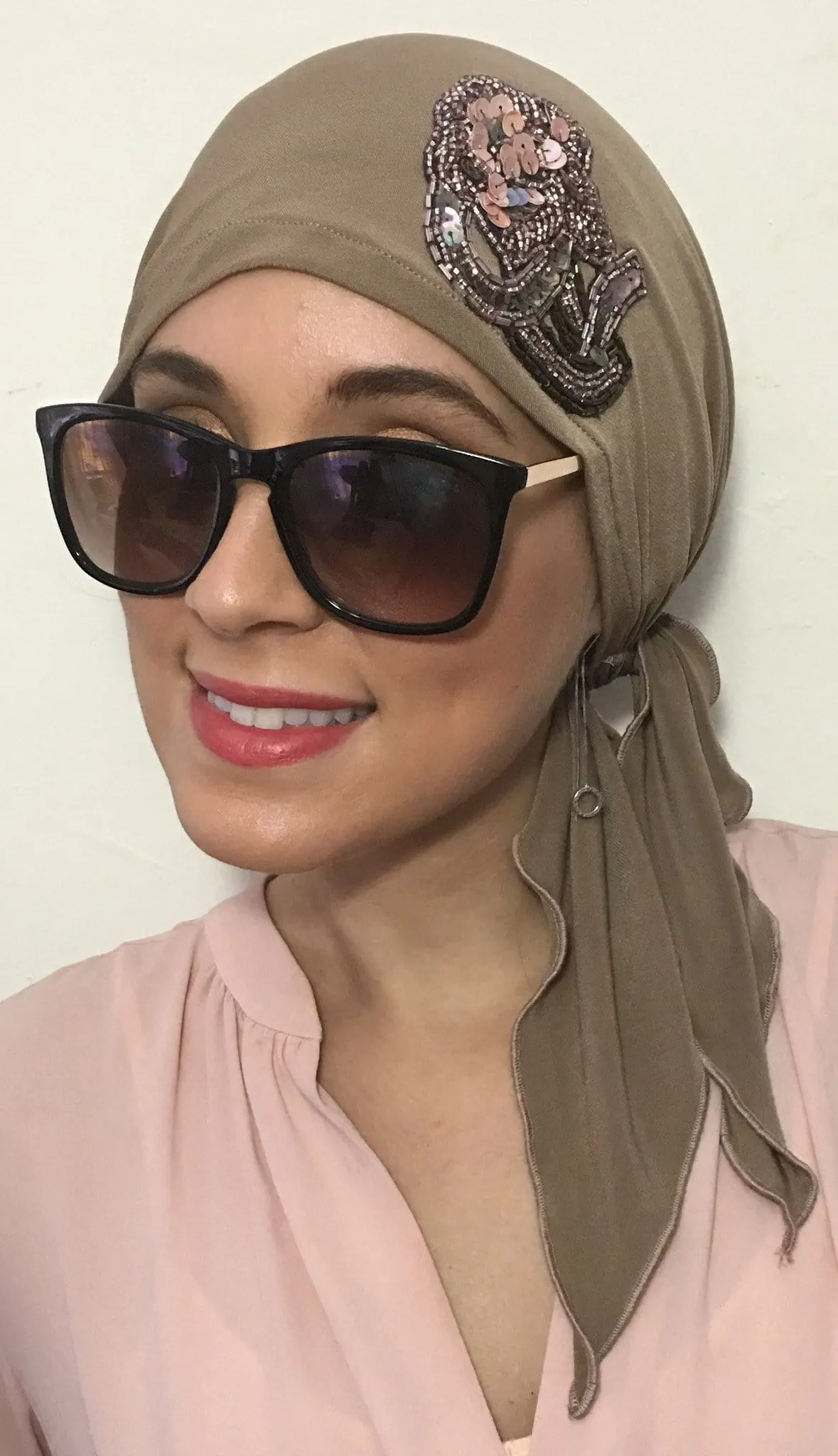 Tan Sensation Chic and Rich Hijab Tichel Hair Wrap