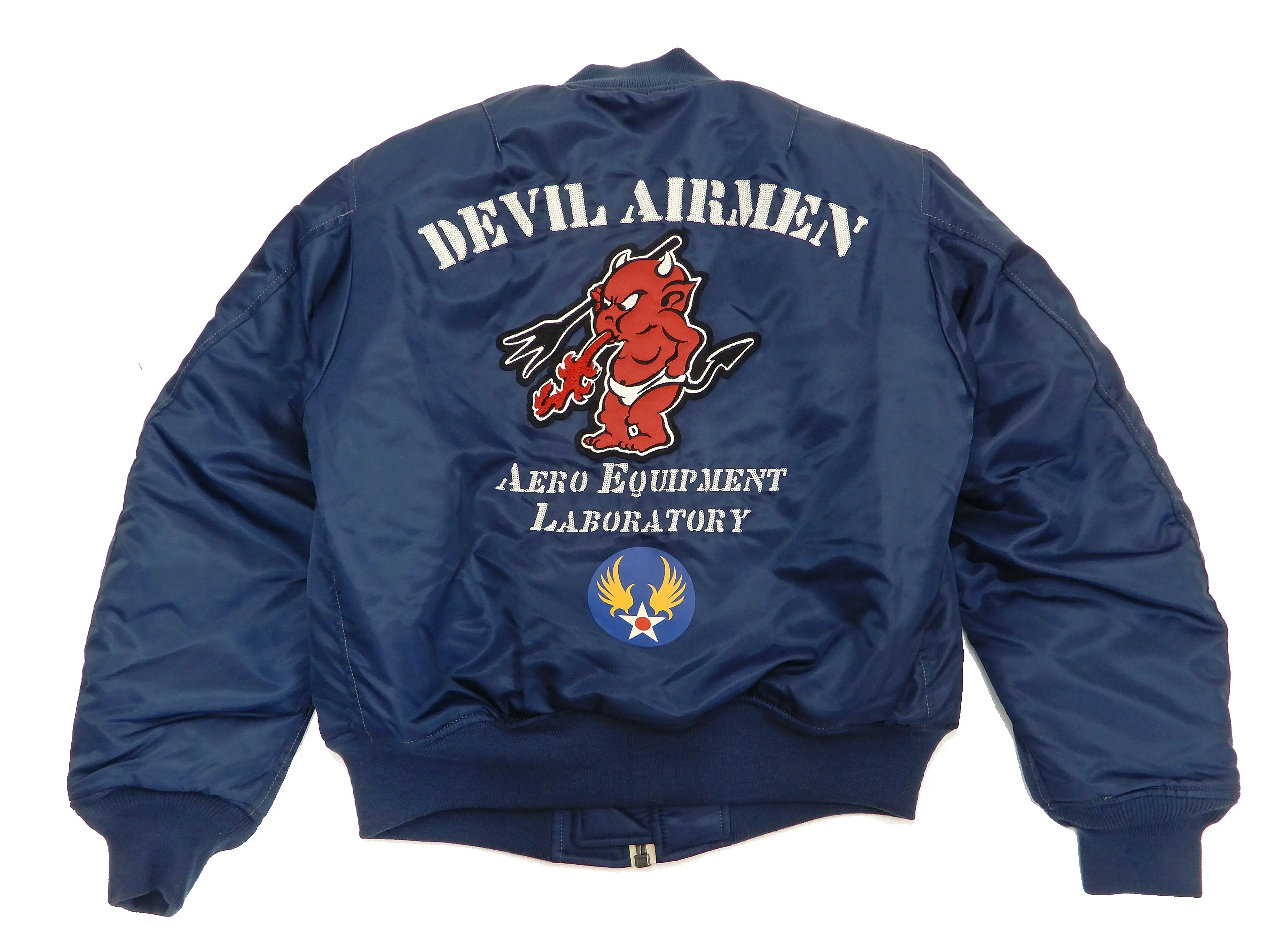 Tedman MA-1 Flight Jacket Men's Custom MA1 Bomber with Patch Embroidery TMA-580 Dark-Blue